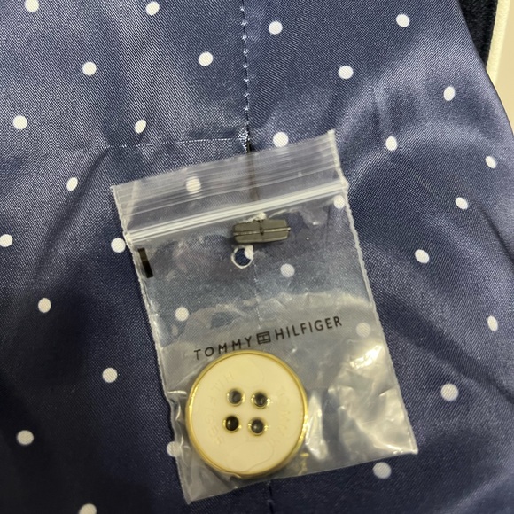 3/20 Tommy Hilfinger Navy & White Button down Classic Blazer with Lining size 8 - Picture 9 of 15